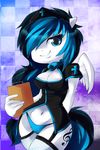  abstract_background anthro big_breasts blue_eyes breasts camel_toe cleavage clothed clothing cutie_mark equine female hair hair_over_eye horse legwear looking_at_viewer mammal medical my_little_pony navel nurse nurse_hat panties pegasus pony smile solo stockings underwear wings xnightmelody 