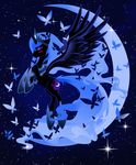  artist-apprentice587 blush butterflies butterfly crown cutie_mark equine eyes_closed eyeshadow female feral friendship_is_magic gem glowing horn horse insect makeup mammal moon my_little_pony necklace nightmare_moon_(mlp) pony solo sparkle stars winged_unicorn wings 