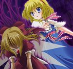  alice_margatroid aura blonde_hair blue_eyes blush bow breasts capelet doll doll_joints faceless fairy_wings hair_bow hairband hourai_doll jewelry long_hair long_skirt medium_breasts multiple_girls short_hair short_sleeves skirt sweatdrop touhou wings yamu_(reverse_noise) 