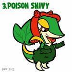  animated bins cosplay hair nintendo poison_ivy pok&#233;mon pok&eacute;mon red_hair snivy solo tailwag video_games 