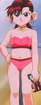  bakusou_kyoudai_letâ€™s_&amp;_go_max bikini car_toy child huge_ears oogami_marina red_bikini screencap swimsuit toy toy_car 