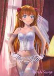  bad_id bad_pixiv_id banned_artist bare_shoulders blue_eyes blush breasts bridal_veil bride bustier fishnet_legwear fishnets garter_belt gloves hands_on_hips lingerie long_hair looking_at_viewer navel neon_genesis_evangelion panties rebuild_of_evangelion sarah_sauge shikinami_asuka_langley small_breasts smile solo souryuu_asuka_langley thighhighs traditional_media underwear veil white_panties 