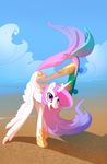  cutie_mark equine female feral friendship_is_magic horn mammal my_little_pony palestorm princess princess_celestia_(mlp) royalty seaside skate skateboard snowseed winged_unicorn wings young 
