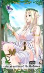  blonde_hair bracelet breasts celestine_lucullus choker cleavage elf forest green_eyes head_wreath huge_breasts jewelry kenjuurou kuroinu_~kedakaki_seijo_wa_hakudaku_ni_somaru~ large_breasts long_hair nature nipples pointy_ears very_long_hair 