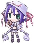  chibi doughnut food green_eyes kugelschreiber merry_nightmare pointy_ears simple_background smile solo white_background yumekui_merry 