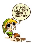  1boy animated animated_gif blush chibi crying damaged emerald english gem indoors jar liar lies link male male_focus nintendo omocat open_mouth sad short_hair simple_background solo speech_bubble tears the_legend_of_zelda white_background 