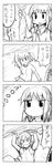  4koma blush comic fish greyscale hade_na_kangofu monochrome multiple_girls necktie open_mouth original sketch translated 