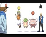  2boys audino bad_id bad_pixiv_id bald balloon baseball_cap bel_(pokemon) beret black_hair blonde_hair brown_hair chansey cheren_(pokemon) egg gen_1_pokemon gen_5_pokemon glasses hand_in_pocket hand_on_own_chin hands_in_pockets hat jacket letterboxed lips long_skirt multiple_boys nikawa_99-do pantyhose pokemon pokemon_(creature) pokemon_(game) pokemon_bw short_hair skirt touya_(pokemon) waving what wig 