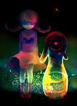  braid closed_eyes colorful creature madotsuki night sachirika skirt surreal twin_braids twintails yume_nikki 