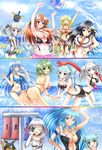  absurdres beach bikini blush breasts breats camera duel_angel highres long_hair multiple_girls swimsuit wardrobe_malfunction 