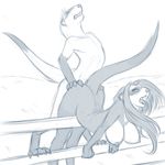  anthro bent_over breasts duo eyes_closed female ferret from_behind hanging_breasts josie_forscythe_(character) kelchan male mammal mustelid nateday nipples nude raised_tail sex sketch straight 