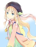  bad_id bad_pixiv_id black_hat blonde_hair elle_mel_martha green_eyes green_shirt hat jacket jewelry necklace shirt solo tales_of_(series) tales_of_xillia tales_of_xillia_2 tayako 