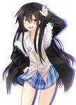  bad_deviantart_id bad_id bellezza_felutia black_hair blue_eyes boots crossdressing heterochromia jacket long_hair male_focus original otoko_no_ko red_eyes shirt shouu-kun skirt solo 