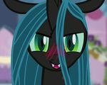  animated blush changeling female friendship_is_magic my_little_pony queen_chrysalis solo 