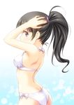  ass bikini black_hair chitanda_eru hyouka long_hair masakichi_(crossroad) ponytail profile purple_eyes swimsuit 
