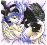  cat couple covering eye_contact feline female male mammal michele_light nude panther straight wings 