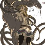  bad_id bad_pixiv_id blonde_hair dress elona gameplay_mechanics harusame_(rueken) imminent_rape little_girl_(elona) monster pantyhose scythe spiral_king_(elona) tentacles torn_clothes torn_legwear 