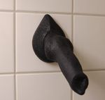  black canine dildo penis photo sex_toy suction_cup unknown_artist wolf 