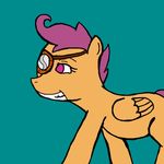  askbeat cmc cub equine feral friendship_is_magic hair mammal my_little_pony pegasus pink_hair scootaloo_(mlp) solo wings young 