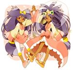  :d bad_id bad_pixiv_id big_hair bow crown dark_skin dress dual_persona hagoromo holding_hands iris_(pokemon) leggings long_hair long_sleeves mochi730 multiple_girls no_nose open_mouth pokemon pokemon_(game) pokemon_bw pokemon_bw2 purple_hair red_eyes shawl smile star two_side_up very_long_hair white_legwear 