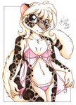  babydoll clothed clothing feline female leopard lingerie looking_at_viewer mammal michele_light nightgown panties skimpy snow_leopard solo translucent underwear 
