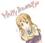  blonde_hair blue_eyes happy_birthday k-on! kotobuki_tsumugi long_hair nakasima-syouta sakuragaoka_high_school_uniform school_uniform 