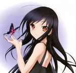  accel_world artist_request bug butterfly highres insect kuroyukihime looking_back official_art 