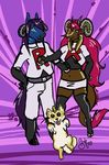  abstract_background bazeel cosplay female male meowth nintendo pok&#233;mon pok&eacute;mon rocket shiba sigil sigilgoat silly team video_games 