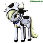  bovine cattle cow cowbell derpy_hooves_(mlp) equine female feral friendship_is_magic hair horn mammal my_little_pony pegasus plain_background ratchieftain solo spots white_background wings 