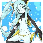  1girl animal_ears aqua_(tales_of_symphonia) blue_background blue_eyes blue_hair blush breasts earrings jewelry long_hair lowres tales_of_(series) tales_of_symphonia tales_of_symphonia_knight_of_ratatosk white_skin 