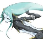  1girl animal_ears aqua_(tales_of_symphonia) blue_eyes blue_hair flat_chest long_hair open_mouth tales_of_(series) tales_of_symphonia tales_of_symphonia_knight_of_ratatosk white_skin 