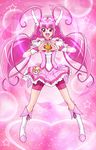  :p antenna_hair bike_shorts boots bow bowtie brooch chocokin choker cure_happy full_body happy head_wings heart heart_hands hoshizora_miyuki jewelry knee_boots long_hair magical_girl pink pink_background pink_bow pink_choker pink_eyes pink_hair pink_neckwear pink_shorts pink_skirt precure shorts shorts_under_skirt skirt smile_precure! solo sparkle star tiara tongue tongue_out twintails 