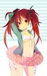  alternate_hairstyle bad_id bad_pixiv_id bikini fang highres hood hoodie innertube jacket long_hair mahou_shoujo_madoka_magica mmco navel open_clothes open_hoodie orange_eyes red_hair sakura_kyouko solo swimsuit twintails 