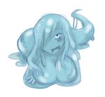  artist_request blush breasts cleavage goo_girl huge_breasts lamia monster_girl slime_girl 
