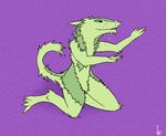  flynxify fur green_fur kneeling lime sergal simple_background 