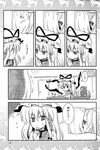  chen comic doujinshi gap girotin_ginza greyscale hat hat_ribbon highres monochrome multiple_girls ribbon sweatdrop touhou translated yakumo_yukari 