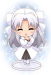  bad_id bad_pixiv_id blush bow faux_figurine hair_bow long_hair melty_blood pantyhose smile snowflakes solo tsukihime white_len zipang_(zip@ng_works) 