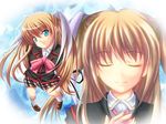  blonde_hair blue_eyes hair_ribbon little_busters! ribbon tokido_saya 