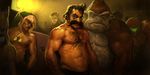  4boys chest_hair donkey_kong facial_hair kirby kirby_(series) link mario metroid multiple_boys multiple_girls muscle mustache nintendo princess_zelda realistic robotpencil samus_aran super_smash_bros. the_legend_of_zelda 