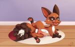after_sex all_fours animal_genitalia animal_penis balls big_ears big_tail black_markings bodily_fluids canine_genitalia canine_penis churroshiba cum cum_in_tail cum_on_penis cum_on_tail dipstick_tail erection feral floor floorboards fluffy fluffy_tail fur generation_8_pokemon genital_fluids genitals hi_res inside knot long_tail male male/male markings messy nickit nintendo open_mouth pawpads penis pointy_ears pokeball pokemon pokemon_(species) prick_ears red_body red_fur rug smile solo tail tail_markings tail_motion throbbing throbbing_penis twitching twitching_tail unusual_anatomy unusual_tail wall_(structure) wood wood_floor yellow_eyes