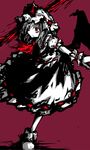  bad_id bad_pixiv_id fang hat highres red_eyes remilia_scarlet short_hair siniti solo spot_color touhou wings 