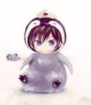  bird brown_hair chibi code_geass frown hat honoka_(nagomino) kururugi_suzaku lelouch_lamperouge male_focus multiple_boys penguin purple_eyes 