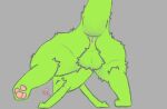 anus ass_up balls big_butt butt feral fur genitals hair legs_up male mammal nude pawpads paws presenting presenting_hindquarters rain_world raised_leg saint_(rain_world) shaded sketch slugcat solo tail tluckyl tongue tongue_out videocult