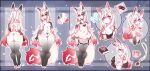 absurd_res anthro areola arm_markings back_markings black_body black_fur blush body_blush breasts canid canine clitoris clitoris_piercing clitoris_ring clothing collar facial_markings female female/female fluffy fluffy_fur fluffy_tail fox fur garter_belt garter_straps genital_piercing genitals golden_collar hair harness head_markings heart_(marking) hi_res hip_markings jewelry leg_markings long_ears long_tail luna_(tsuki) mammal markings model_sheet multicolored_body navel nipples piercing pink_eyes pink_hair pink_nose pubic_markings ring_piercing shoulder_markings small_breasts socks_(marking) solo sweater tail tail_markings tekahika topwear vulva vulva_blush vulva_ring white_body white_fur