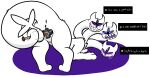 3_heads alpha_channel animal_genitalia anus blush bodily_fluids canine_genitalia clover_(deltarune) darkner deltarune digital_media_(artwork) dripping drooling female feral fur genital_fluids genitals hi_res improvised_sex_toy mammal multi_eye multi_head object_insertion saliva simple_background smile solo tail text trout_(artist) undertale_(series) unusual_anatomy unusual_genitalia vaginal_fluid_drip vaginal_fluids