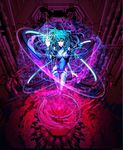  absurdres aqua_eyes aqua_hair arsenixc bare_shoulders bodysuit collider-sama_(arsenixc) highres hips large_hadron_collider legs long_hair navel original otacool russia solo 