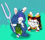 2024 3_toes 4_fingers all_fours allegra_(mario_plus_rabbids) anthro black_boots black_clothing black_dress black_footwear blue_hair bodypaint boots bracelet brown_hair buckteeth clothing colored_sketch derp_eyes digital_drawing_(artwork) digital_media_(artwork) dress duo ear_ribbon english_description eyebrows eyes_closed face_paint feet female female_anthro fingers flat_colors foaming_at_mouth footwear fur furrowed_brow furrowed_eyebrows green_bracelet green_clothing green_dress gums hair holding_tuning_fork jewelry kanya_(mario_plus_rabbids) lagomorph leaf_dress long_ears long_hair mammal mario_plus_rabbids_sparks_of_hope necklace nintendo noseless orange_eyes pawpads rabbid randomrabbidramblings raving_rabbids rayman_(series) red_clothing red_eyebrows red_shirt red_topwear red_wristband sharp_teeth shirt shoes short_hair simple_background sketch tan_gums tan_inner_ear tan_pawpads teal_background teeth thick_eyebrows toes topwear tuning_fork ubisoft walking white_body white_fur yellow_ribbon