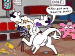 3_eyes 3_heads 4:3 absurd_res bodily_fluids chiggedychew clover_(deltarune) darkner deltarune digital_media_(artwork) dripping english_text female feral genital_fluids genitals hi_res mammal multi_eye multi_head object_vore open_mouth oral_vore public rear_view sofia_drawsmore solo_focus tail text tongue undertale_(series) vaginal_fluid_drip vaginal_fluids vaginal_fluids_on_ground vore vulva