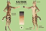 2025 anniehyena_(artist) anthro black_spots felid feline fur green_background green_eyes hi_res kalshan male mammal model_sheet orange_body orange_fur serval simple_background solo spots