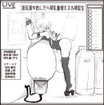 ahegao animal_humanoid areola bent_over big_breasts blush blush_lines bodily_fluids breast_expansion breast_milking breasts butt canid canid_humanoid canine canine_humanoid chat chat_box clothing ejaculation expansion exposed_breasts eye_roll female fox4_19 fox_humanoid genital_fluids hands_on_wall heart_symbol huge_breasts humanoid hyper hyper_breasts interrobang japanese_text lactating legwear livestream looking_pleasured machine mammal mammal_humanoid milk milking_machine motion_lines nipples open_mouth platform_footwear shirt side_view signature solo stockings sweat sweatdrop tail text tiptoes tongue tongue_out topwear vaginal_fluids vaginal_squirting